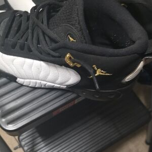 Jordan Low-Top Sneakers in Black, White & Gold